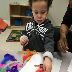 Child Preparing Crafts Project
