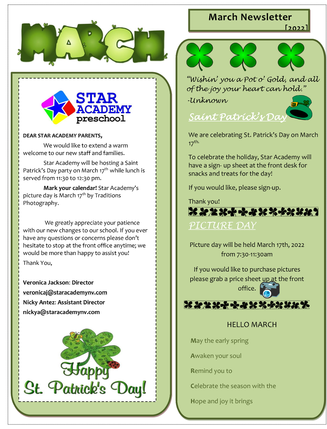 March 2022 Newsletter