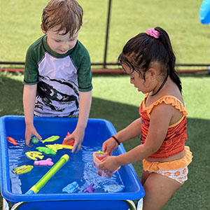 Kids Playing Toys in the Water