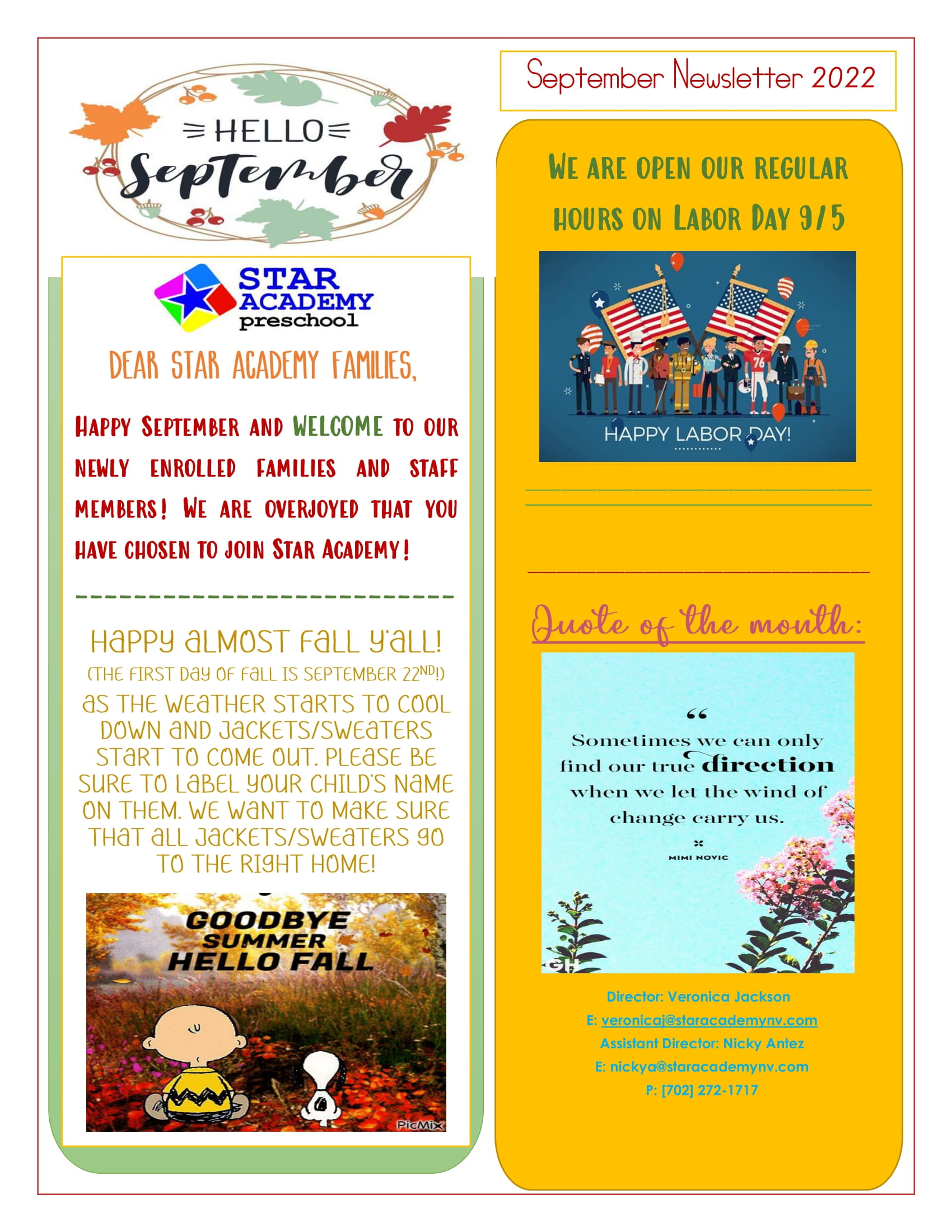 September 2022 Newsletter